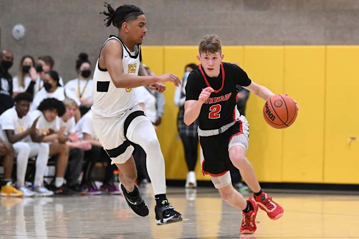 Roosevelt North Medford boys basketball Leon Neuschwander 69